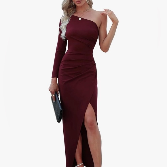 Sarin Mathews Dresses & Skirts - Sarin Mathews Women One Shoulder Lonq Sleeve Cocktail
Dresses Sexy Bodycon